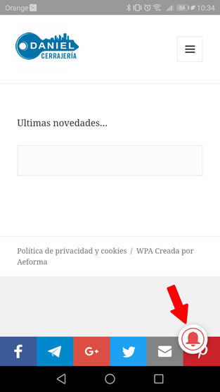 app android ios notificacion cerrajeros